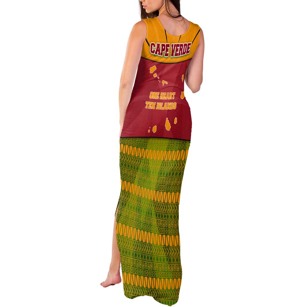 Cape Verde Tank Maxi Dress with One Heart Ten Islands National Emblem Spirit