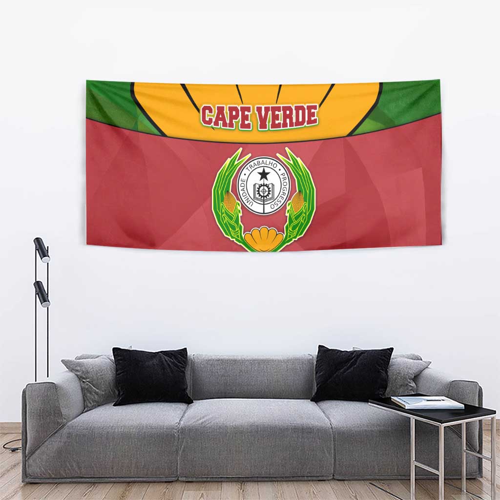 Cape Verde Tapestry with One Heart Ten Islands National Emblem Spirit