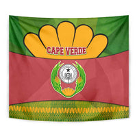 Cape Verde Tapestry with One Heart Ten Islands National Emblem Spirit