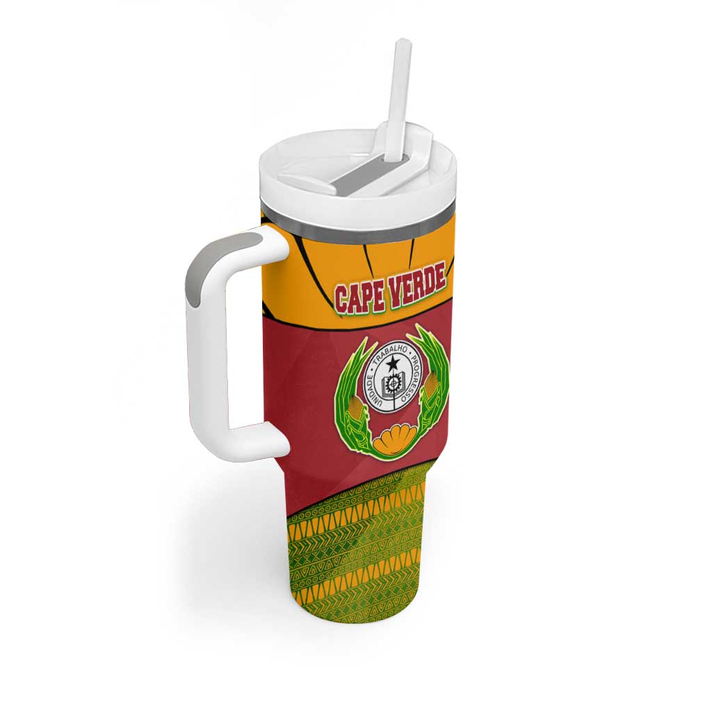 Cape Verde Tumbler With Handle with One Heart Ten Islands National Emblem Spirit