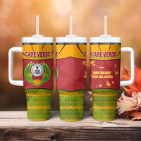 Cape Verde Tumbler With Handle with One Heart Ten Islands National Emblem Spirit