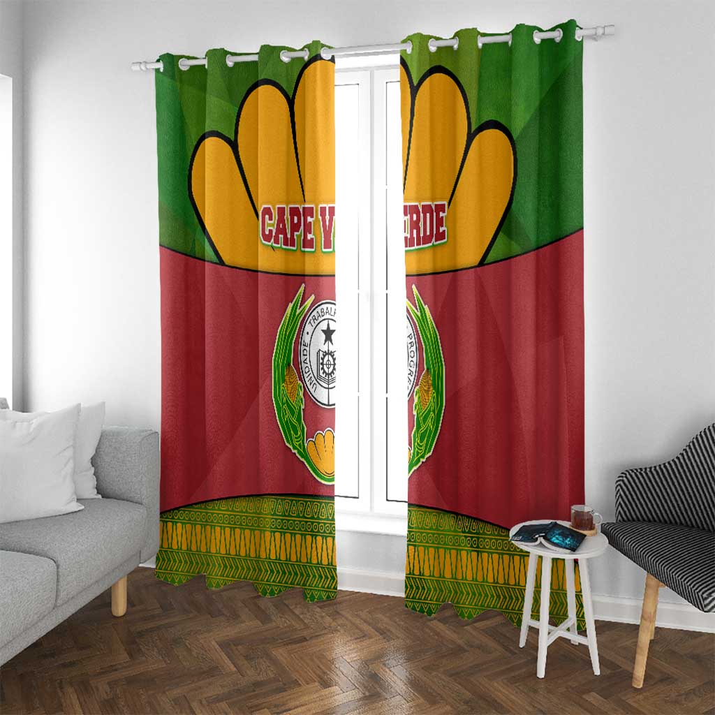 Cape Verde Window Curtain with One Heart Ten Islands National Emblem Spirit