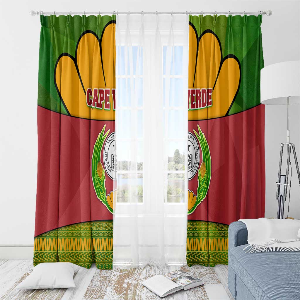 Cape Verde Window Curtain with One Heart Ten Islands National Emblem Spirit