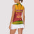 Cape Verde Women Sleeveless Polo Shirt with One Heart Ten Islands National Emblem Spirit