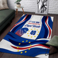 Cape Verde Area Rug with Independence Day 5th July Flag Celebration Spirit