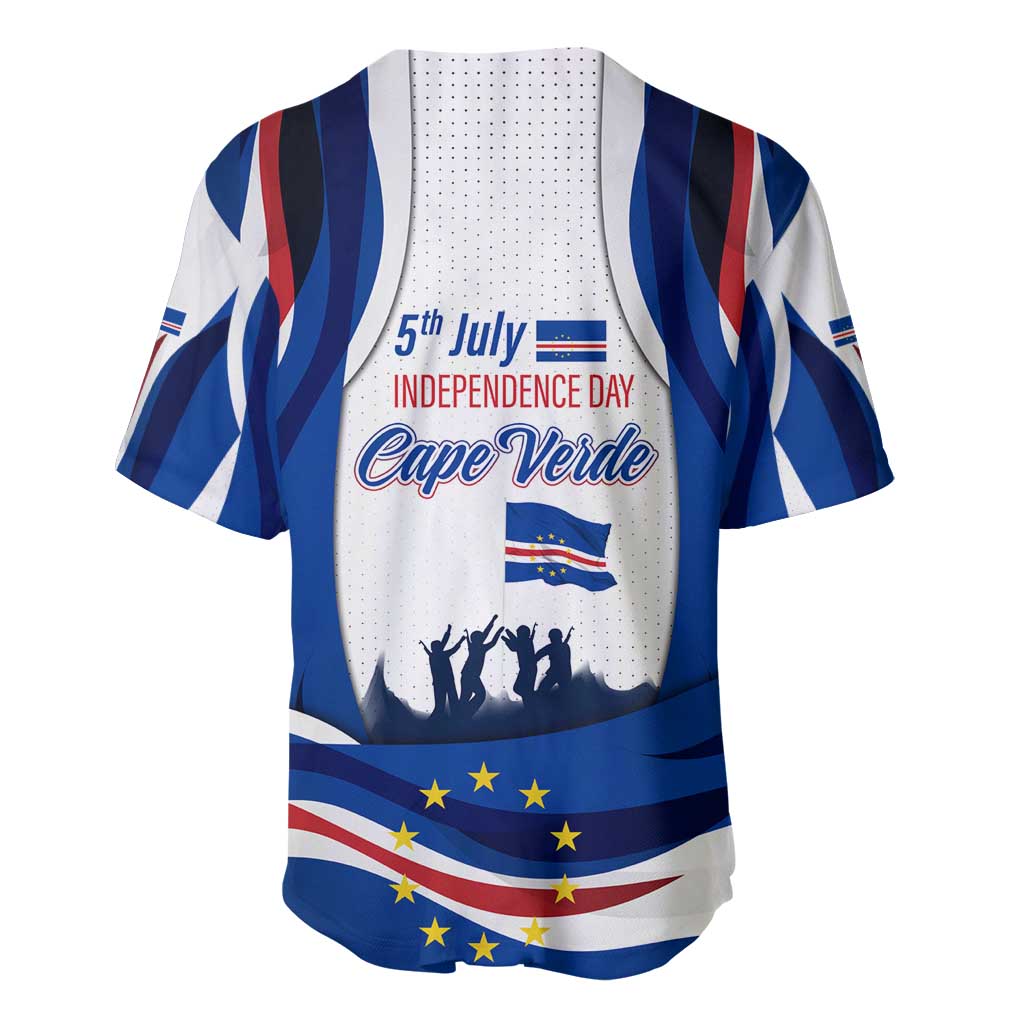 Cape Verde Baseball Jersey with Independence Day 5th July Flag Celebration Spirit