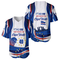 Cape Verde Baseball Jersey with Independence Day 5th July Flag Celebration Spirit