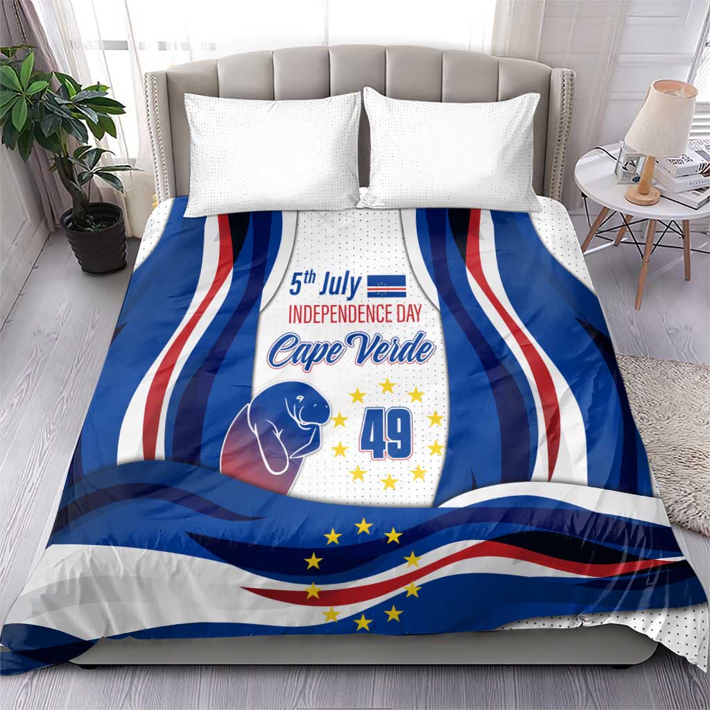 Cape Verde Bedding Set with Independence Day 5th July Flag Celebration Spirit