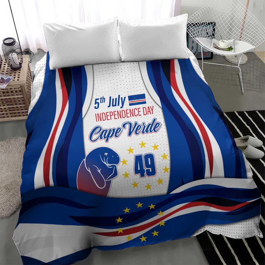 Cape Verde Bedding Set with Independence Day 5th July Flag Celebration Spirit