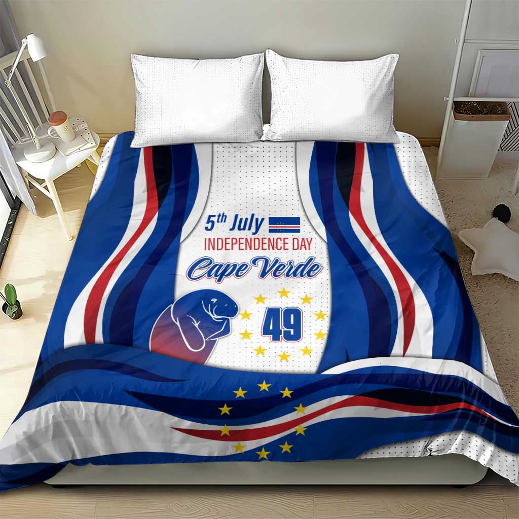 Cape Verde Bedding Set with Independence Day 5th July Flag Celebration Spirit