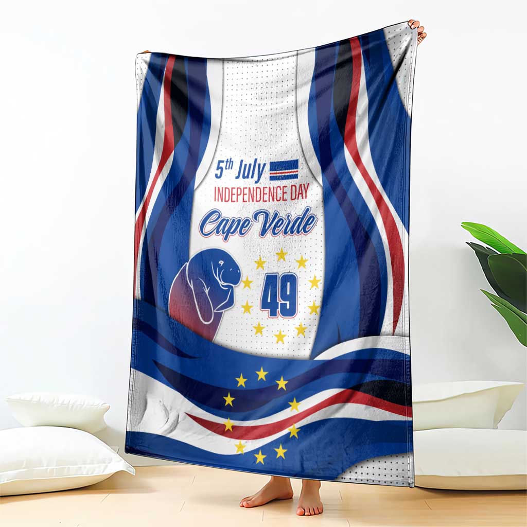 Cape Verde Blanket with Independence Day 5th July Flag Celebration Spirit