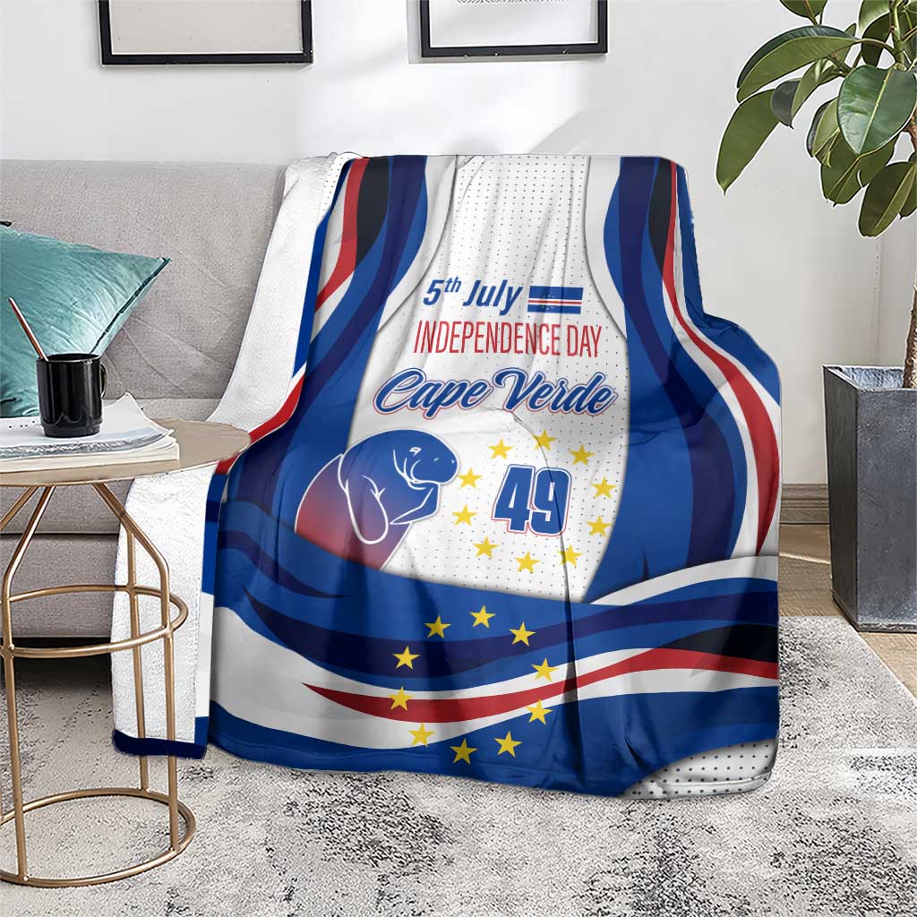 Cape Verde Blanket with Independence Day 5th July Flag Celebration Spirit