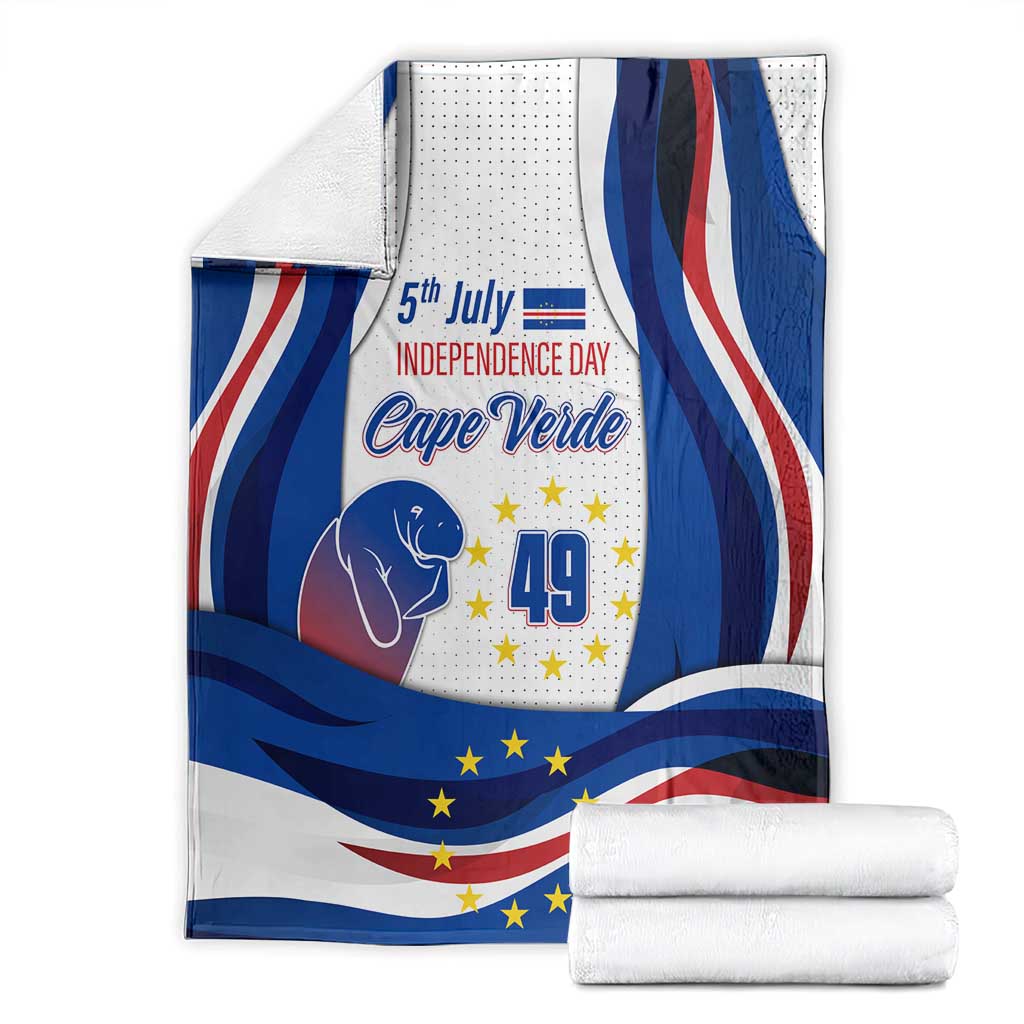 Cape Verde Blanket with Independence Day 5th July Flag Celebration Spirit