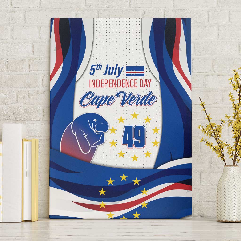 Cape Verde Canvas Wall Art with Independence Day 5th July Flag Celebration Spirit