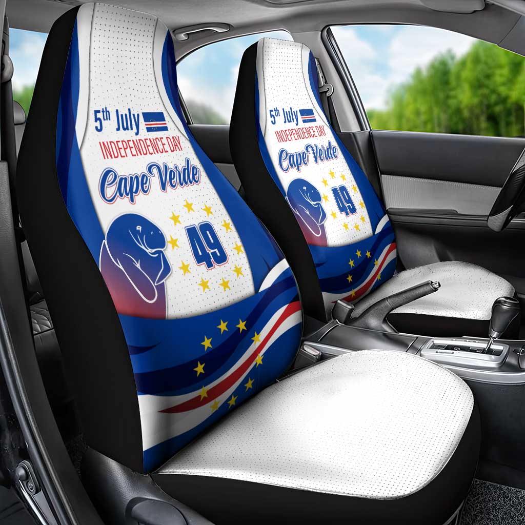 Cape Verde Car Seat Cover with Independence Day 5th July Flag Celebration Spirit