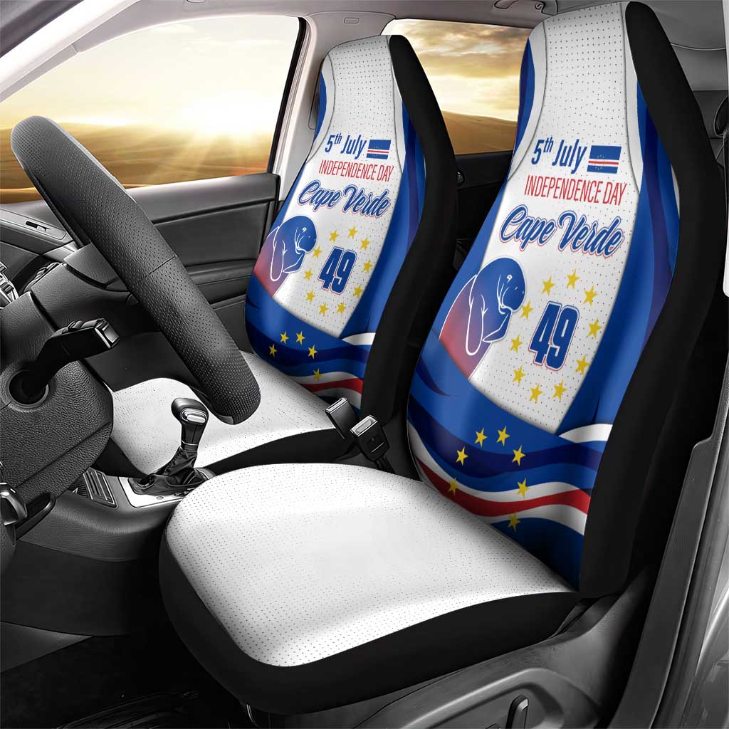 Cape Verde Car Seat Cover with Independence Day 5th July Flag Celebration Spirit