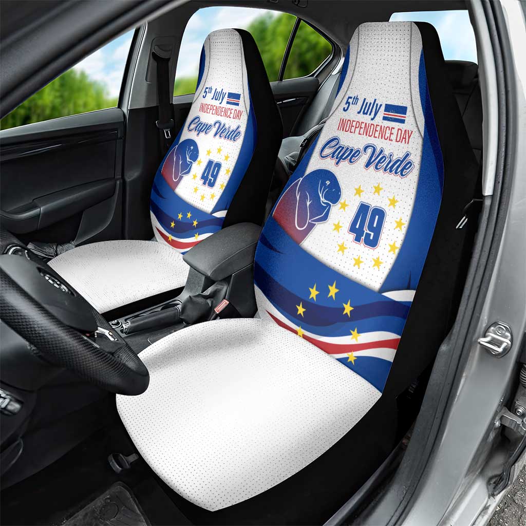Cape Verde Car Seat Cover with Independence Day 5th July Flag Celebration Spirit