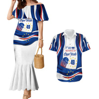 Cape Verde Couples Matching Mermaid Dress and Hawaiian Shirt with Independence Day 5th July Flag Celebration Spirit