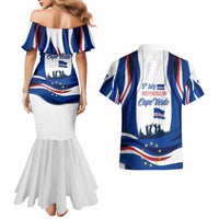 Cape Verde Couples Matching Mermaid Dress and Hawaiian Shirt with Independence Day 5th July Flag Celebration Spirit