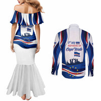 Cape Verde Couples Matching Mermaid Dress and Long Sleeve Button Shirt with Independence Day 5th July Flag Celebration Spirit