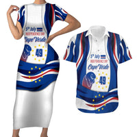 Cape Verde Couples Matching Short Sleeve Bodycon Dress and Hawaiian Shirt with Independence Day 5th July Flag Celebration Spirit