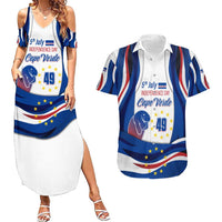 Cape Verde Couples Matching Summer Maxi Dress and Hawaiian Shirt with Independence Day 5th July Flag Celebration Spirit