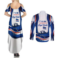 Cape Verde Couples Matching Summer Maxi Dress and Long Sleeve Button Shirt with Independence Day 5th July Flag Celebration Spirit