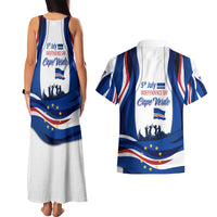 Cape Verde Couples Matching Tank Maxi Dress and Hawaiian Shirt with Independence Day 5th July Flag Celebration Spirit