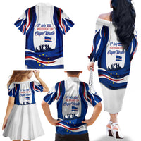 Cape Verde Family Matching Off The Shoulder Long Sleeve Dress and Hawaiian Shirt with Independence Day 5th July Flag Celebration Spirit