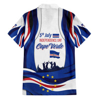 Cape Verde Family Matching Off The Shoulder Long Sleeve Dress and Hawaiian Shirt with Independence Day 5th July Flag Celebration Spirit
