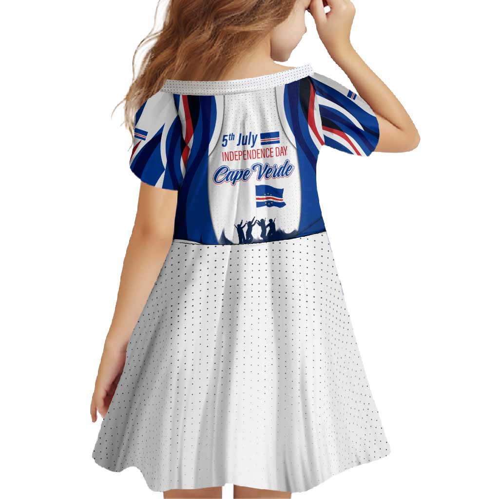 Cape Verde Family Matching Off Shoulder Maxi Dress and Hawaiian Shirt with Independence Day 5th July Flag Celebration Spirit