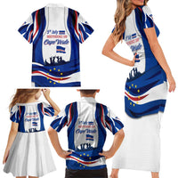 Cape Verde Family Matching Short Sleeve Bodycon Dress and Hawaiian Shirt with Independence Day 5th July Flag Celebration Spirit