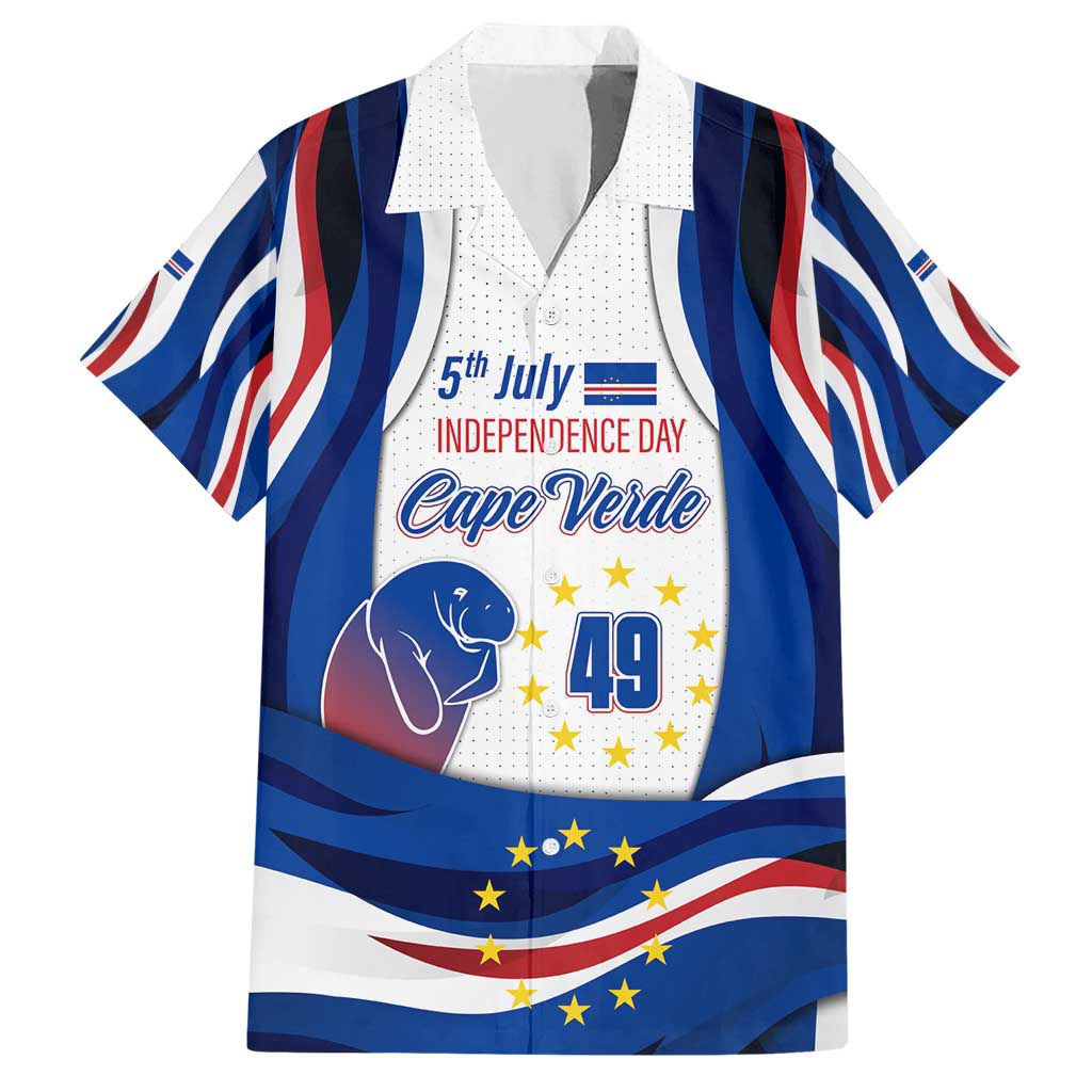 Cape Verde Hawaiian Shirt with Independence Day 5th July Flag Celebration Spirit