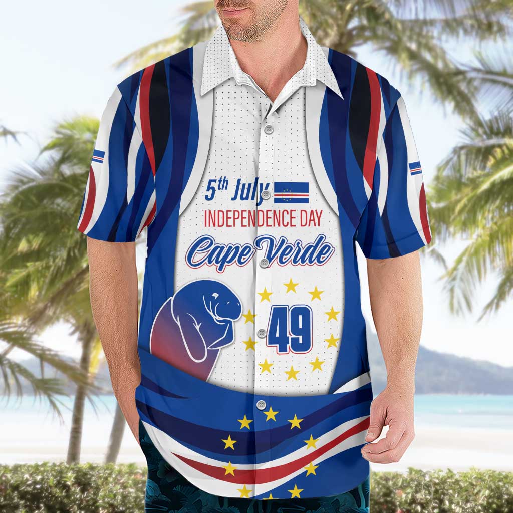 Cape Verde Hawaiian Shirt with Independence Day 5th July Flag Celebration Spirit