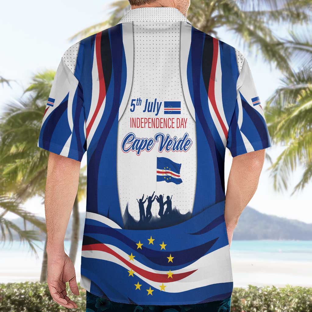 Cape Verde Hawaiian Shirt with Independence Day 5th July Flag Celebration Spirit