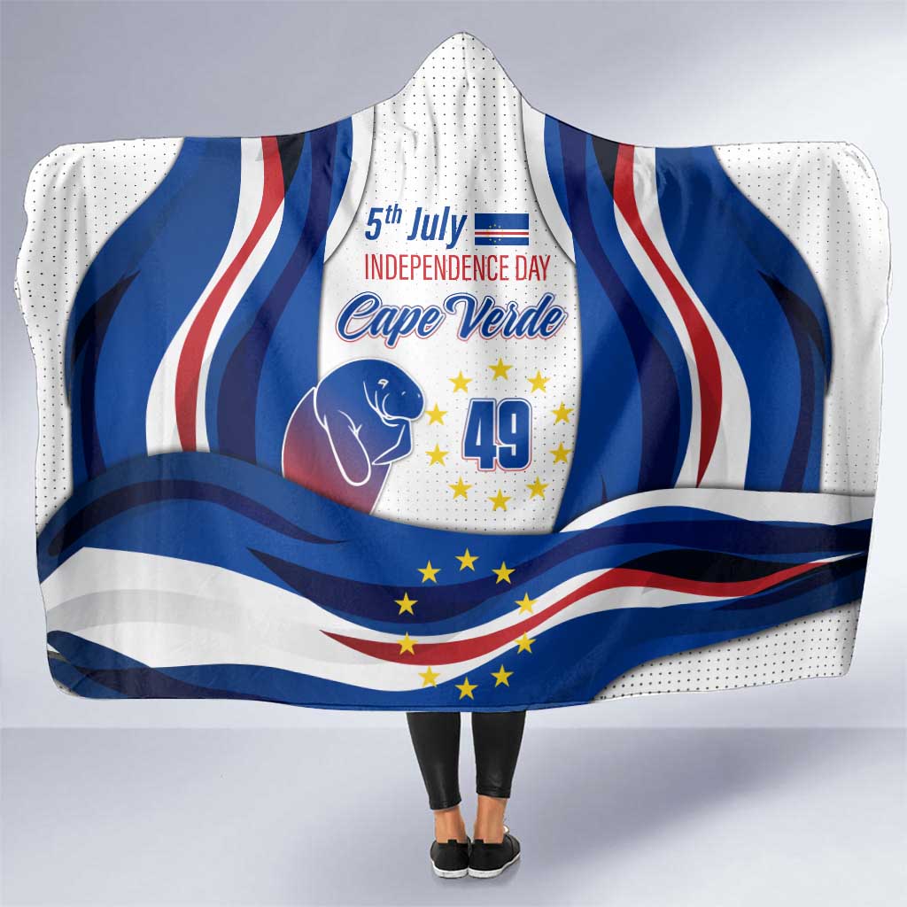 Cape Verde Hooded Blanket with Independence Day 5th July Flag Celebration Spirit