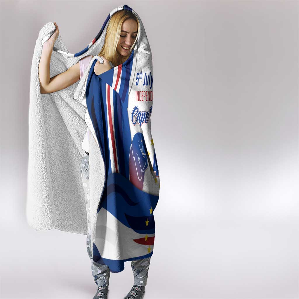 Cape Verde Hooded Blanket with Independence Day 5th July Flag Celebration Spirit