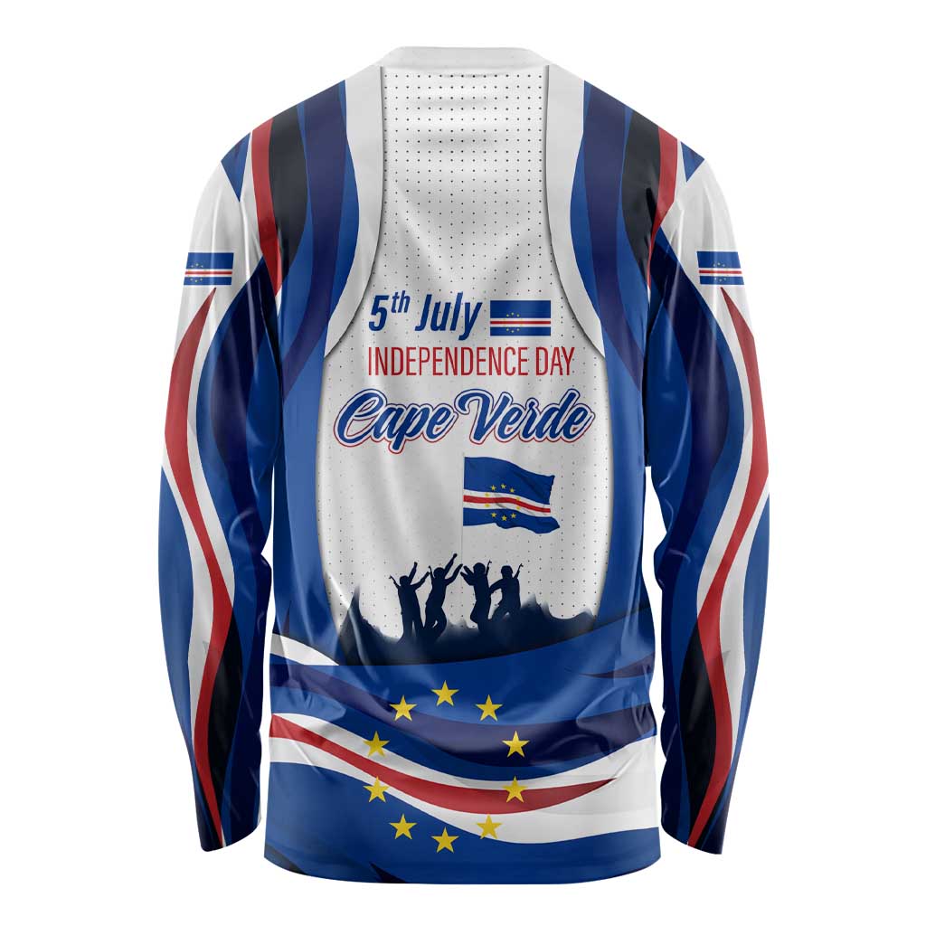 Cape Verde Long Sleeve Shirt with Independence Day 5th July Flag Celebration Spirit