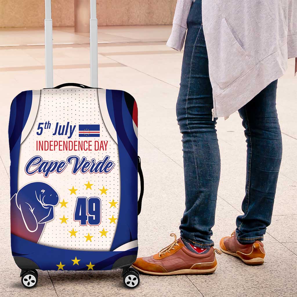 Cape Verde Luggage Cover with Independence Day 5th July Flag Celebration Spirit