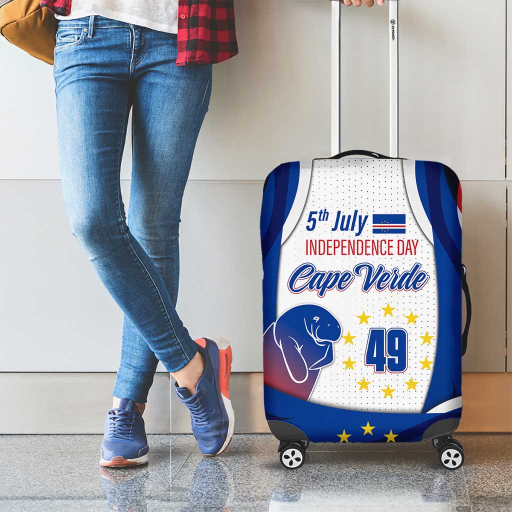 Cape Verde Luggage Cover with Independence Day 5th July Flag Celebration Spirit