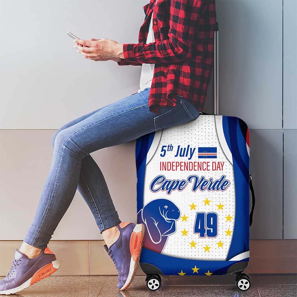 Cape Verde Luggage Cover with Independence Day 5th July Flag Celebration Spirit