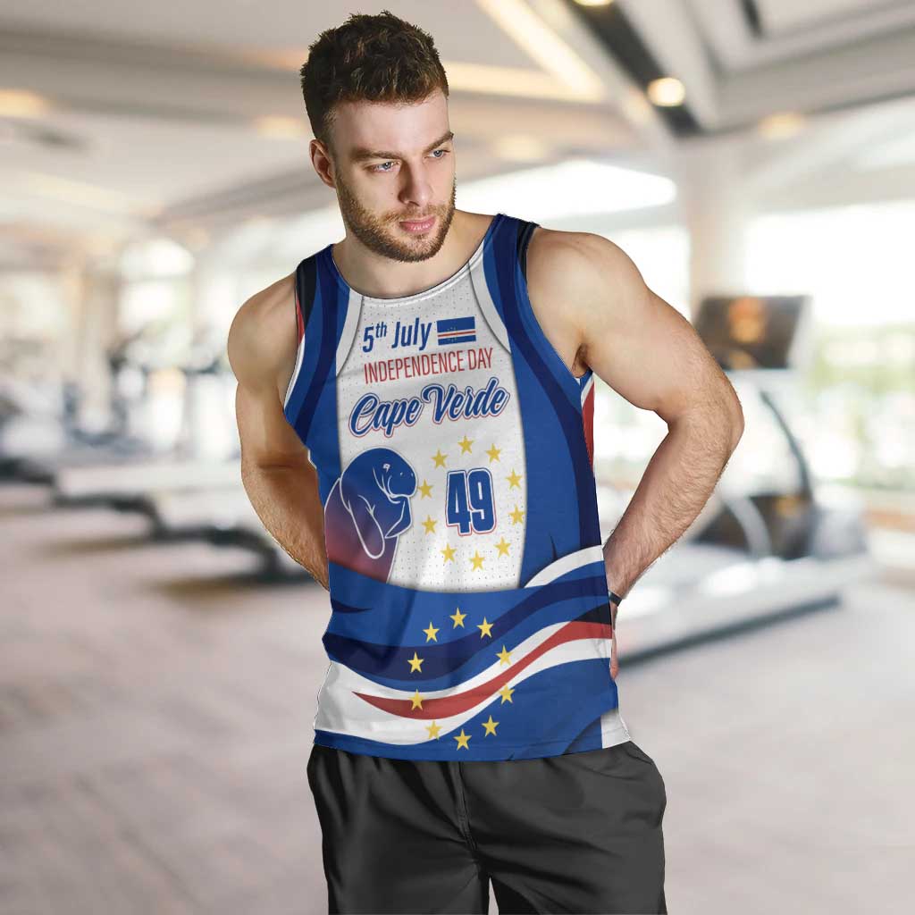 Cape Verde Men Tank Top with Independence Day 5th July Flag Celebration Spirit