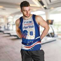 Cape Verde Men Tank Top with Independence Day 5th July Flag Celebration Spirit