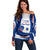 Cape Verde Off Shoulder Sweater with Independence Day 5th July Flag Celebration Spirit