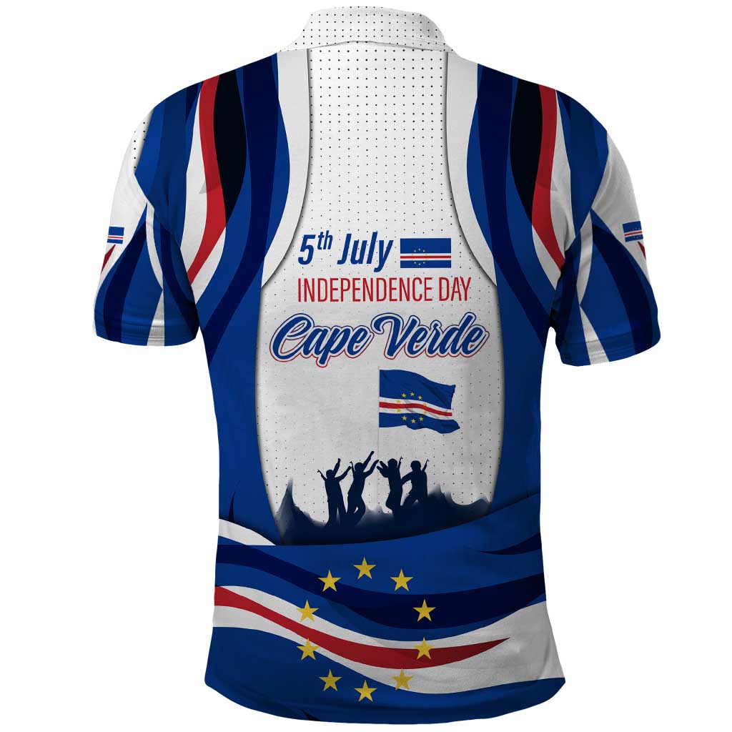 Cape Verde Polo Shirt with Independence Day 5th July Flag Celebration Spirit