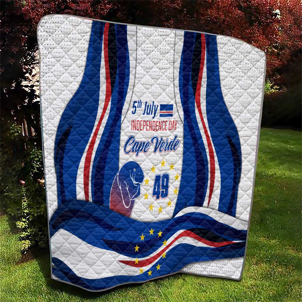 Cape Verde Quilt with Independence Day 5th July Flag Celebration Spirit