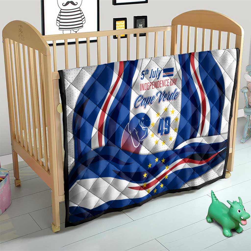 Cape Verde Quilt with Independence Day 5th July Flag Celebration Spirit