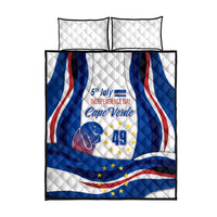 Cape Verde Quilt Bed Set with Independence Day 5th July Flag Celebration Spirit