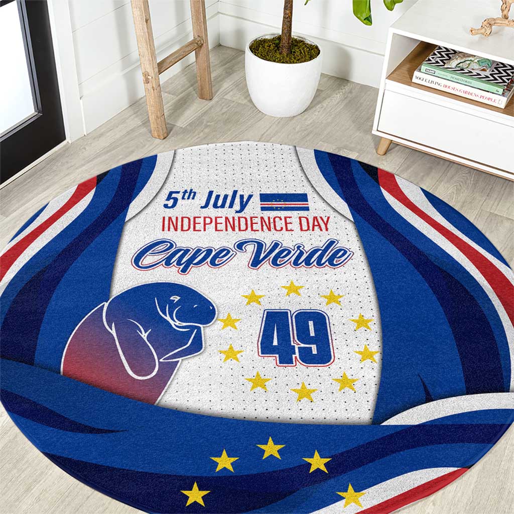 Cape Verde Round Carpet with Independence Day 5th July Flag Celebration Spirit