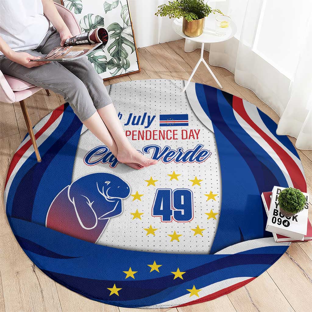Cape Verde Round Carpet with Independence Day 5th July Flag Celebration Spirit